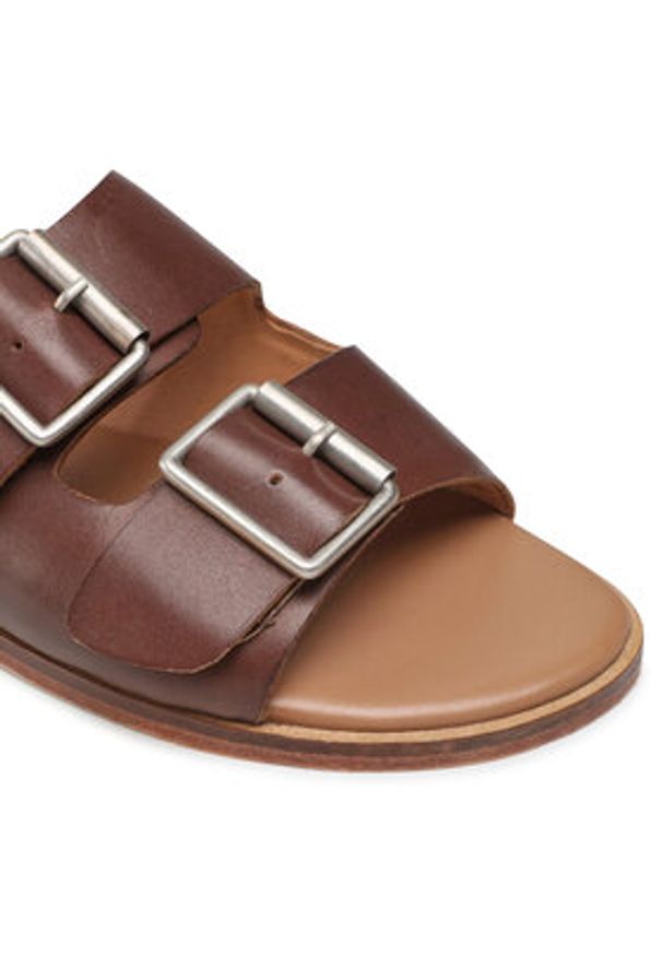 EMU Australia Klapki Peli W12711 Brązowy. Kolor: brązowy. Materiał: skóra