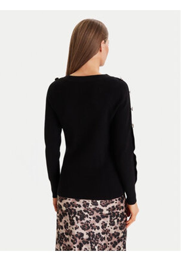 Morgan Sweter 252-MTECNA Czarny Regular Fit. Kolor: czarny. Materiał: syntetyk