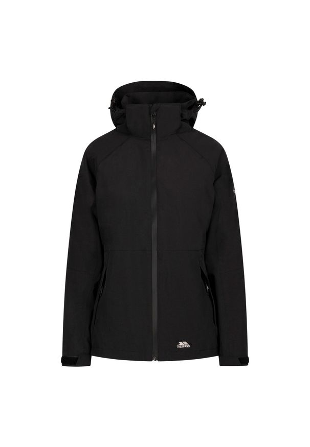 TRESPASS - Damska Kurtka Wodoodporna Tilbury TP75. Kolor: czarny. Sport: turystyka piesza