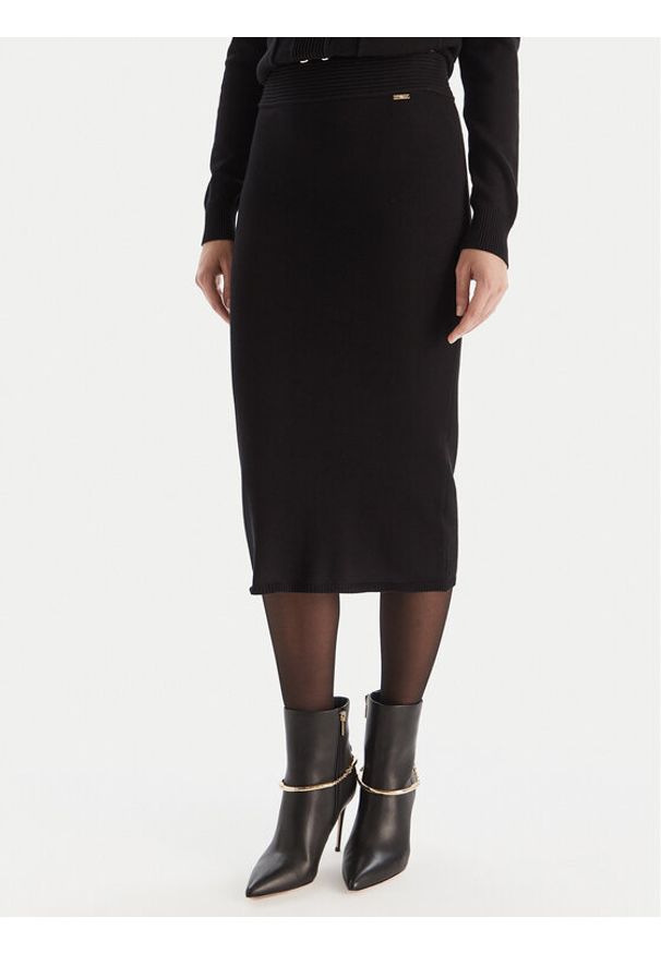 Fracomina Spódnica ołówkowa FR25WG4004K55601 Czarny Slim Fit. Kolor: czarny. Materiał: wiskoza
