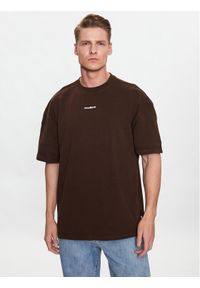 Woodbird T-Shirt Bose Mock 2316-412 Brązowy Regular Fit. Kolor: brązowy. Materiał: bawełna