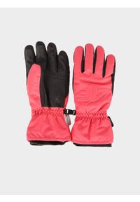 4f - Rękawice narciarskie Thinsulate© damskie - różowe. Kolor: różowy. Materiał: syntetyk, materiał. Technologia: Thinsulate. Sport: narciarstwo