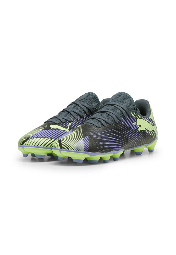 Puma - Młodzieżowe buty piłkarskie FUTURE 7 PLAY FG/AG PUMA. Kolor: biały, wielokolorowy, fioletowy, szary. Materiał: materiał, syntetyk. Szerokość cholewki: normalna. Sport: piłka nożna
