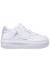 Buty do chodzenia damskie Reebok Club C Extra. Kolor: biały. Materiał: skóra. Szerokość cholewki: normalna. Model: Reebok Club. Sport: turystyka piesza