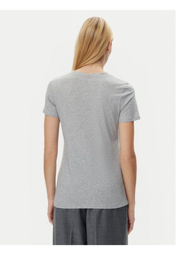 BOSS T-Shirt C_Elogo_5 50501139 Szary Regular Fit. Kolor: szary. Materiał: bawełna