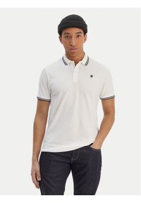 G-Star RAW - G-Star Raw Polo Dunda D17127-5864 Biały Regular Fit. Typ kołnierza: polo. Kolor: biały. Materiał: bawełna #1