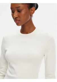 Hugo - HUGO Bluzka Dafilomena_3 50518378 Écru Slim Fit. Materiał: bawełna #4