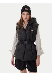 Hunter Bezrękawnik Nellie HARW0017252 Czarny Regular Fit. Kolor: czarny. Materiał: syntetyk. Długość rękawa: bez rękawów