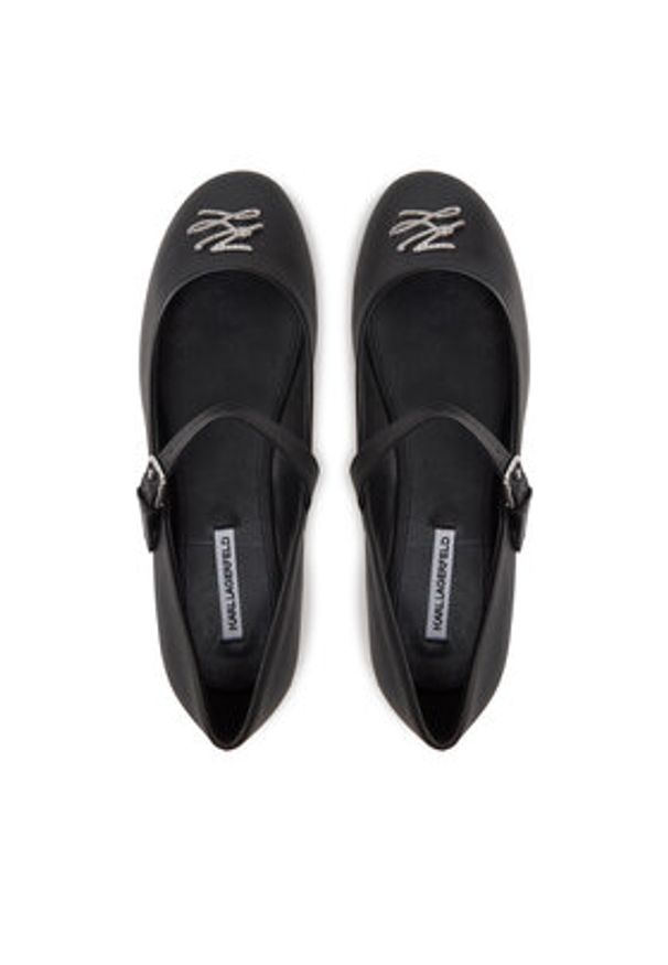 Karl Lagerfeld - KARL LAGERFELD Baleriny Karo KL40121S Czarny. Kolor: czarny. Materiał: skóra