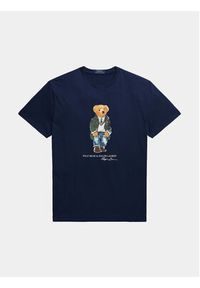 Polo Ralph Lauren T-Shirt 710854497034 Granatowy Regular Fit. Typ kołnierza: polo. Kolor: niebieski. Materiał: bawełna