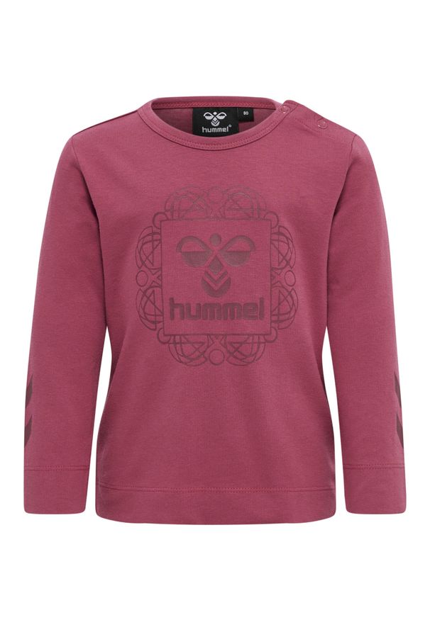 Koszulka z długim rękawem dla dziewczynki Hummel Helga. Kolor: czerwony. Materiał: bawełna. Długość rękawa: długi rękaw. Długość: długie