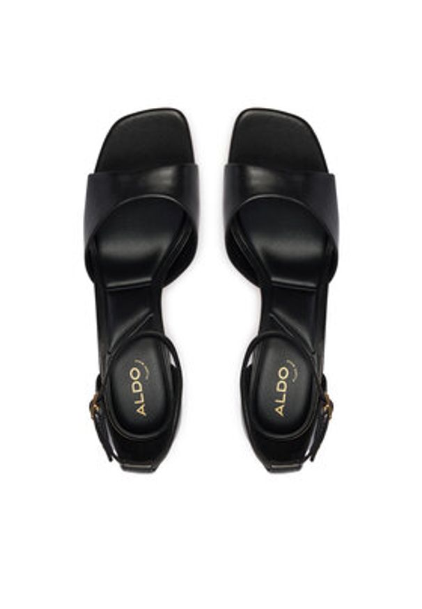 Aldo Sandały Florianna 007 14344610 Czarny. Kolor: czarny. Materiał: skóra