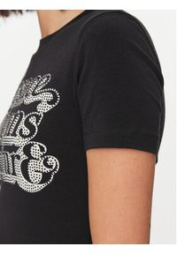 Versace Jeans Couture T-Shirt 75HAHG02 Czarny Regular Fit. Kolor: czarny. Materiał: bawełna #4