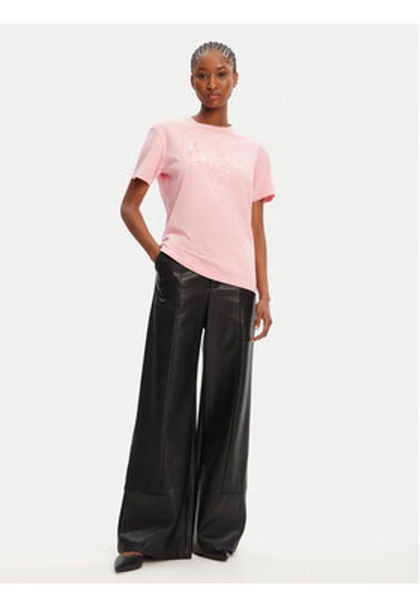 Hugo - HUGO T-Shirt Damacia_5 50544868 Różowy Regular Fit. Kolor: różowy. Materiał: bawełna
