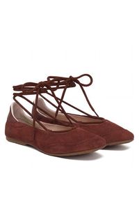 Patrizia Pepe Baleriny 8Z0123/L152-B882 Brązowy. Kolor: brązowy. Materiał: zamsz, skóra #4