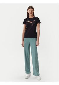 Puma Spodnie dresowe Ess Elevated 685025 Zielony Straight Fit. Kolor: zielony. Materiał: syntetyk #4
