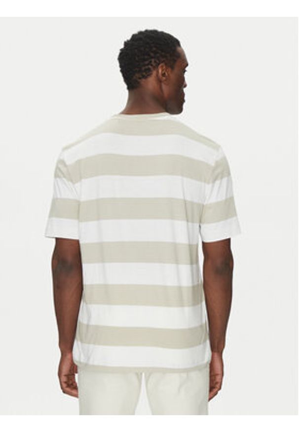 BOSS T-Shirt TalesStripe 50499334 Beżowy Relaxed Fit. Kolor: beżowy. Materiał: bawełna