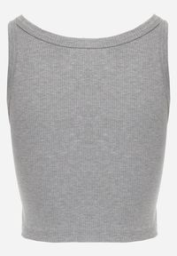 Renee - Szary Top na Ramiączkach Basic Prążkowany Zitira. Okazja: na co dzień. Kolor: szary. Materiał: prążkowany. Długość rękawa: na ramiączkach. Styl: casual #6