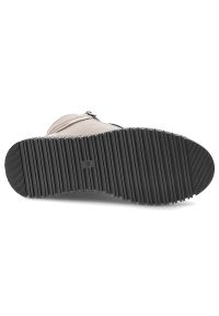 Beżowe Botki Artiker Modne Obuwie Damskie. Okazja: na co dzień. Zapięcie: sznurówki. Kolor: beżowy. Materiał: skóra. Szerokość cholewki: normalna. Styl: elegancki, casual #5