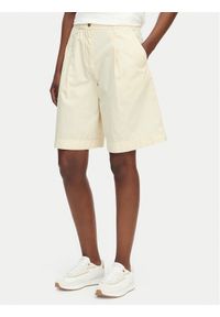 TOMMY HILFIGER - Tommy Hilfiger Bermudy WW0WW49595 Beżowy jasny Relaxed Fit. Kolor: beżowy. Materiał: bawełna #1