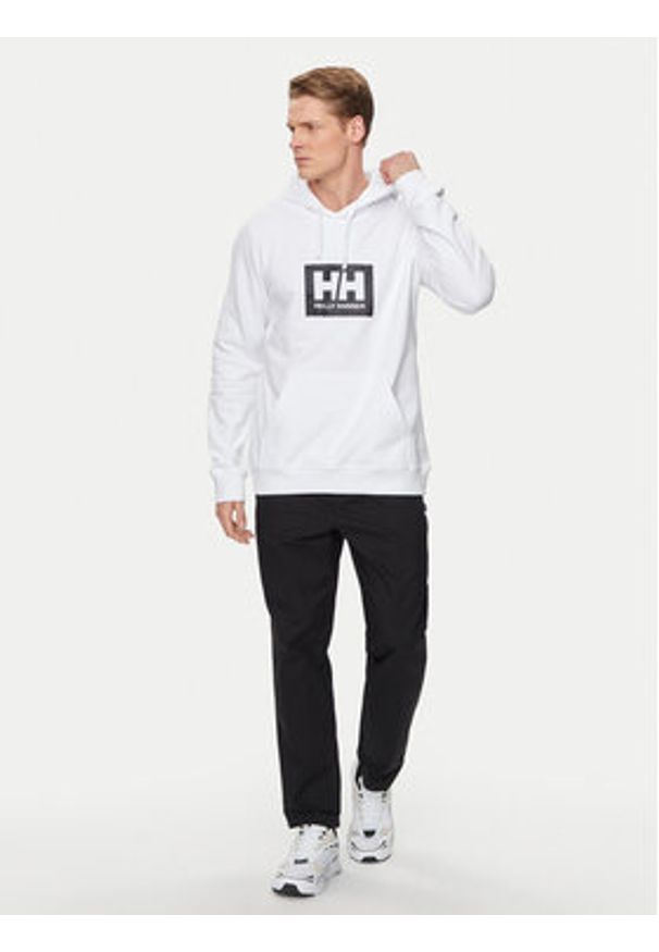 Helly Hansen Bluza Hh Box Hoodie 53289 Biały Regular Fit. Kolor: biały. Materiał: bawełna