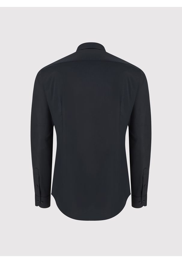 Pako Lorente - PAKO LORENTE - Czarna koszula męska. Kolor: biały, czarny. Materiał: bawełna. Długość rękawa: długi rękaw. Długość: długie