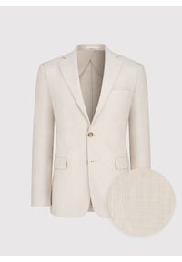 Pako Lorente - PAO LORENTE - Beżowa marynarka garniturowa z lnem. Kolor: beżowy. Materiał: len. Styl: młodzieżowy #1