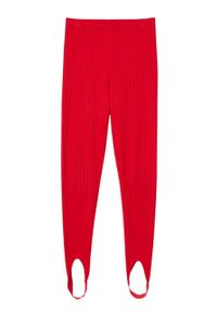 Undiz legginsy damskie kolor czerwony gładkie. Stan: podwyższony. Kolor: czerwony. Materiał: dzianina. Wzór: gładki #3