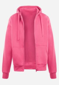 Renee - Fuksjowa Bluza z Kapturem Zapinana na Suwak Edan. Okazja: na co dzień. Typ kołnierza: kaptur. Kolor: różowy. Materiał: jeans. Długość rękawa: długi rękaw. Długość: długie. Styl: sportowy, klasyczny, elegancki, casual #3