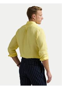 Polo Ralph Lauren Koszula 710968915011 Żółty Slim Fit. Typ kołnierza: polo. Kolor: żółty. Materiał: len #5