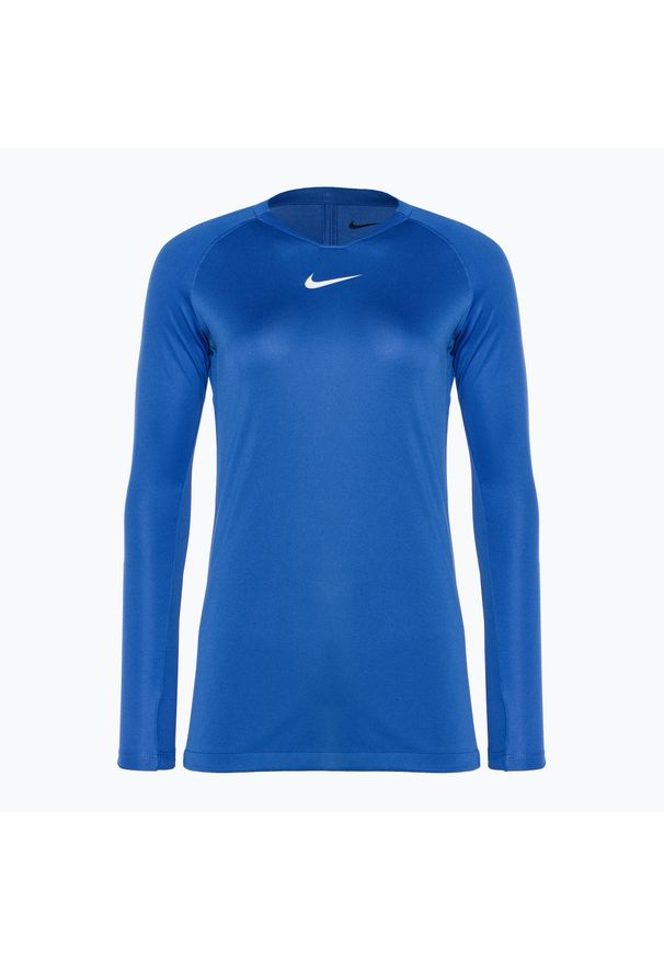 Longsleeve termoaktywny damski Nike Dri-FIT Park First Layer LS. Kolor: niebieski. Długość rękawa: długi rękaw. Technologia: Dri-Fit (Nike). Sport: fitness