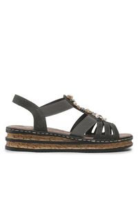 Rieker Sandały 62949-45 Szary. Kolor: szary. Materiał: skóra #4