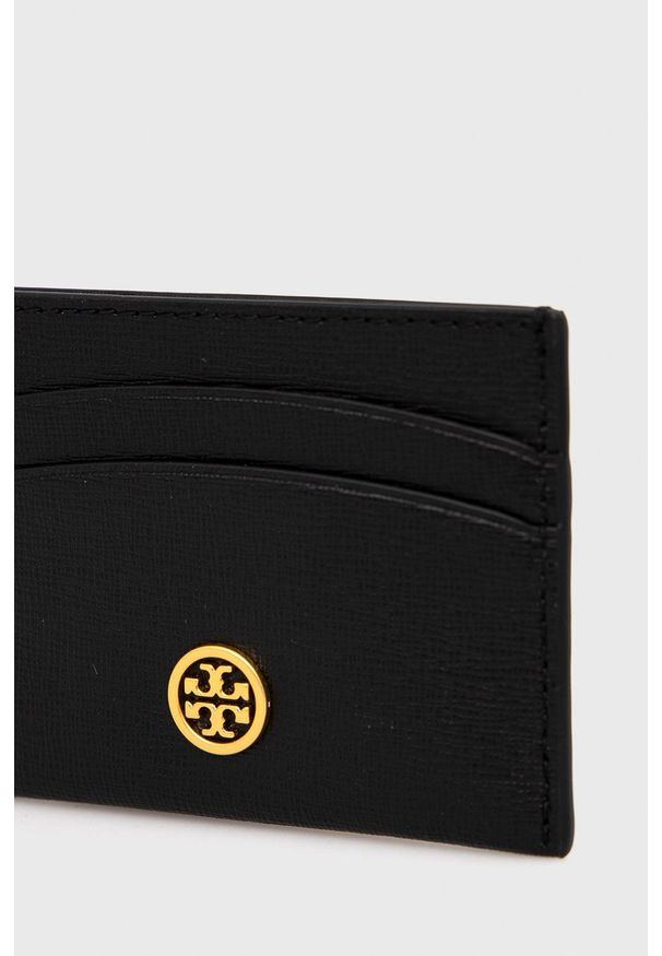Tory Burch Portfel skórzany damski kolor czarny. Kolor: czarny. Materiał: skóra