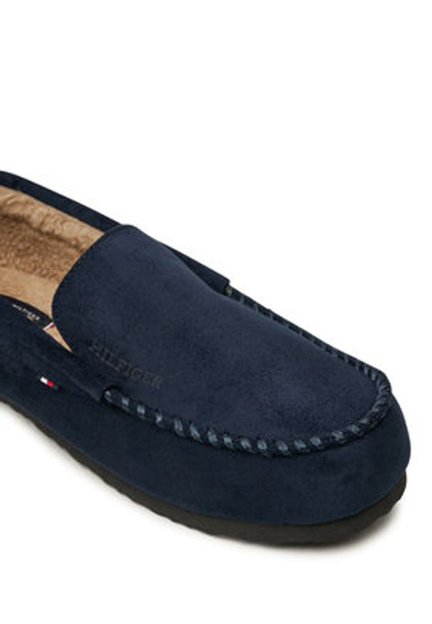TOMMY HILFIGER - Tommy Hilfiger Mokasyny Driver House Shoe FM0FM05224 Granatowy. Kolor: niebieski. Materiał: zamsz, skóra