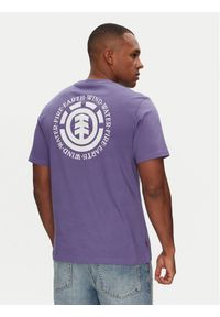 Element T-Shirt ELYZT00490 Fioletowy Regular Fit. Kolor: fioletowy. Materiał: bawełna