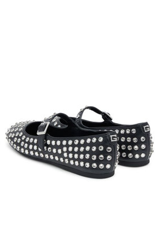 Guess Baleriny FLTKDL ELE02 Czarny. Kolor: czarny. Materiał: skóra