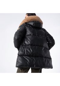Wittchen - Damska kurtka pikowana z nylonu z kapturem czarna. Typ kołnierza: kaptur. Kolor: czarny. Materiał: nylon. Długość: długie. Sezon: zima. Styl: elegancki #6