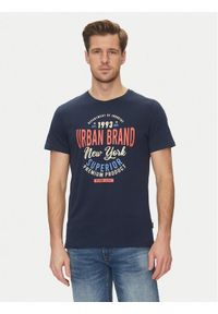 Blend T-Shirt 20717759 Granatowy Regular Fit. Kolor: niebieski. Materiał: bawełna