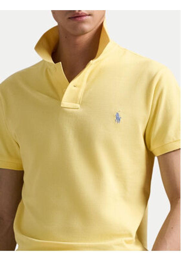 Polo Ralph Lauren Polo 710536856450 Żółty Slim Fit. Typ kołnierza: polo. Kolor: żółty. Materiał: bawełna