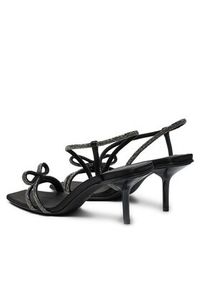 Max Mara Sandały Crystalsandal 2424526411600 Czarny. Kolor: czarny. Materiał: materiał