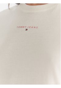 Tommy Jeans T-Shirt Linear DW0DW21964 Écru Regular Fit. Materiał: bawełna #5