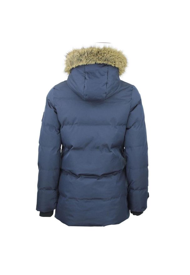 PEAK MOUNTAIN - Parka dla kobiet Peak Mountain. Kolor: niebieski. Materiał: futro. Sezon: zima