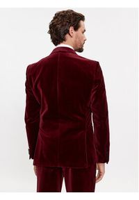 BOSS - Boss Marynarka H-Hutson-Tux-231 50484709 Czerwony Slim Fit. Kolor: czerwony. Materiał: bawełna #5