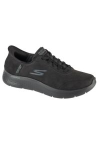 skechers - Buty sportowe Sneakersy męskie, Slip-Ins: GO Walk Flex - Smooth Motion. Kolor: czarny. Sport: turystyka piesza