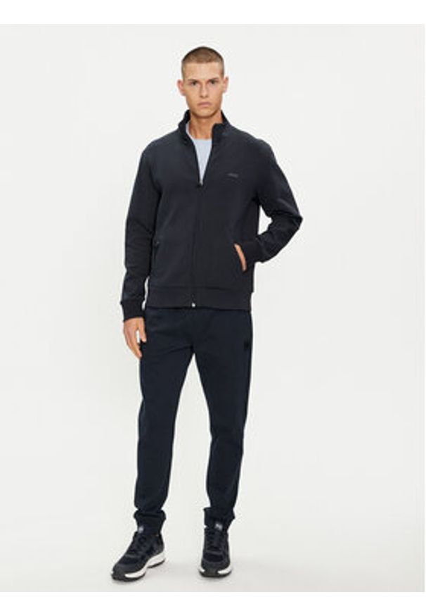 BOSS - Boss Bluza Skaz 50506152 Granatowy Regular Fit. Kolor: niebieski. Materiał: bawełna