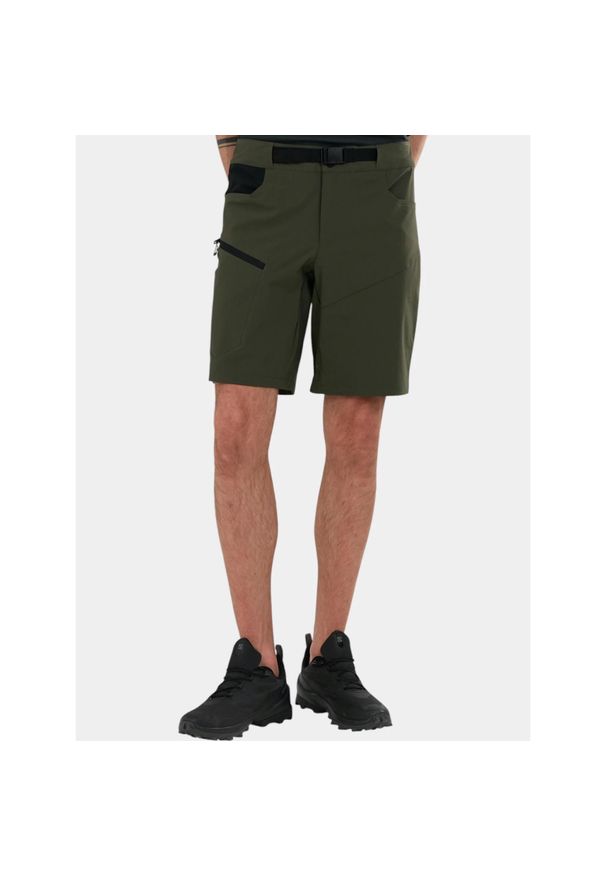 FUNDANGO - Spodenki trekkingowe męskie Fundango Roger Trekking Short. Kolor: wielokolorowy, czarny, zielony. Materiał: poliamid. Sport: turystyka piesza
