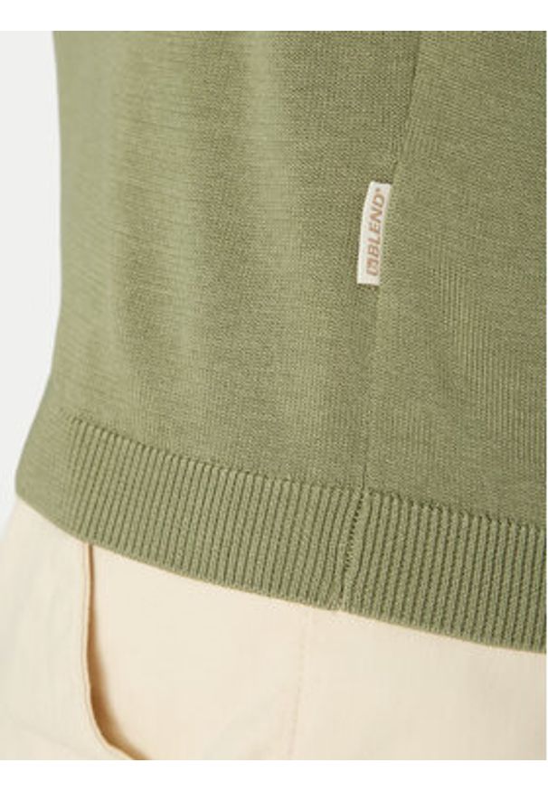 Blend Polo 20718362 Zielony Regular Fit. Typ kołnierza: polo. Kolor: zielony. Materiał: bawełna