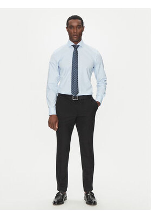 BOSS Koszula H-HANK-spread-C1-222 50539227 Błękitny Slim Fit. Kolor: niebieski. Materiał: bawełna