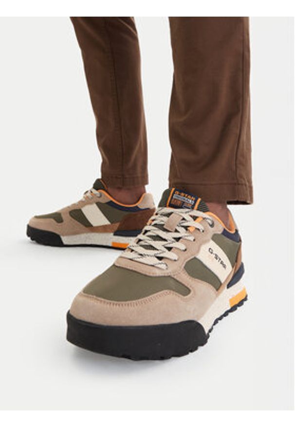G-Star RAW - G-Star Raw Sneakersy EO-MILAN-01 Beżowy. Kolor: beżowy. Materiał: zamsz, skóra
