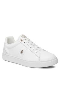 TOMMY HILFIGER - Tommy Hilfiger Sneakersy Essential Elevated Court Sneaker FW0FW07685 Biały. Kolor: biały. Materiał: skóra #4